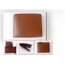 Orange With Many Pockets Leather Men's Wallets