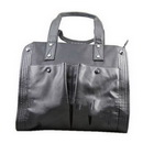One Shoulder Light Gray With Buttons Laptop Bags