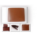 Brown Genuine Leather Germicidal Men Short Wallet