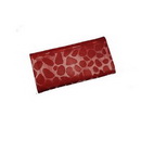 Red Anti-bateria Leather Wallet for Woman