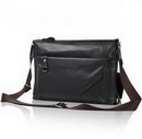 Black With Zipper One Shoulder Leather Briefcases