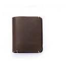 Dark Brown Leather Square Shape Men's Wallets