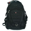 Black Nylon & Polyester With Buttons Laptop Bags