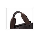 Coffee With Zippers Square Shape Leather Briefcases