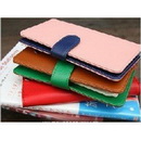 Rectangular Shape PU Leather With Button Coin Purses