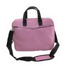 Light Pink Nylon With Zippers Laptop Bags