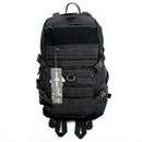 Black With Buttons Nylon Laptop Backpacks