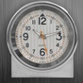 Camera Silver Round Shape Table Clock