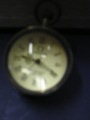 Vintage Bronze Glass Ball Machine Table Clock