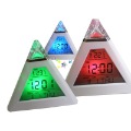 Triangle Shape LED Light Plastic Table Clocks