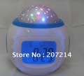 White Round Shape LED Light Table Clocks