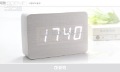 White Wood LED Digital Desk Clock