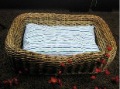 Small Bamboo Baskets Pet Nest / Yurt Cat Kennel