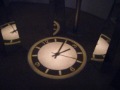 Round Shape Gold Wooden Digital Clocks