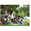 Round Shape Brown Shoulders Picnic Bags