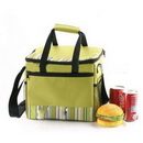 Green Square Shape With Zippers Cooler Bags