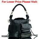 Leather Black With Zippers Diaper Bags