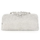 Rhinestone White With Button Cosmetic Bags & Cases