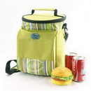 Yellow Zipper Polyster Camping Cooler Bag