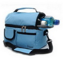 Blue Polyster Zipper Folding Picnic Cooler Bag