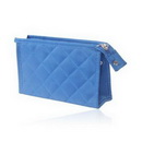 Blue Lattice With Zipper Cosmetic Bags & Cases