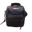 Deep Blue Polyster Zipper Folding Picnic Cooler Bag