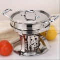 Stainless Steel Round Silver Dish Pot