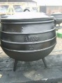 Black Cast Iron Three-legged Pot