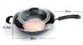 Black Stainless Steel With A Handle Frying Pan