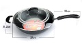 Stainless Iron Black With A Handle Frying Pan