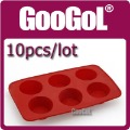 Silicone 6 Round Muffin Pan Cake Mould Cupcake
