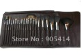 Wolf Tail Hair 21 Pieces Brown Brushes