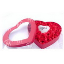 Plastic Heart Shape Rose Red Flowers & Wreaths
