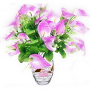 Plastic Calla Lily Pink Flowers & Wreaths