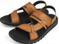 Men's Brown Genuine Leather Beach Sandals
