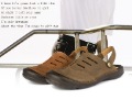 Genuine Leather Rubber Soft Sole Men's Beach Sandals