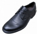 Soft Cowhide Leather Men's Black Flats Lace-Up Dress Shoes