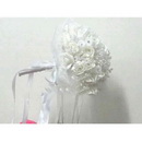 White Plastic Pearls With Bow Flowers & Wreaths