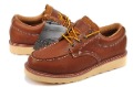 Men's Red Wing Round Toe Genuine Leather Casual Shoes