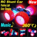 360 Degree Turn Over Red & Blue Remote Control Dancing Car Toys