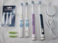 White & Blue Plastic Rechargerable Electric Toothbrush