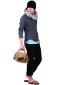 Apricot Square Shape With Zippers Waist Bags