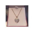 Golden With Heart Shape Stainless Steel Pendants & Charms