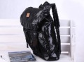 Black Leather With Zippers Camping & Hiking Packs