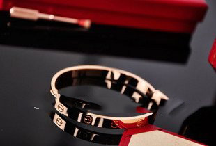 Golden With Love On Stainless Steel Bracelets & Bangles