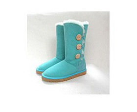 Windproof Blue With Buttons Snow Boots