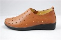 Flat Botton Brown With Zipper Women's Casual Shoes