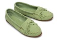Dark Green Genuine Leather With Tassel Women's Casual Shoes