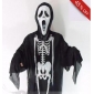 Black & White Waterproof Scary Skeleton Costume & Mask