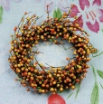 Natural Branches With Fruits Wreath Christmas Decorations